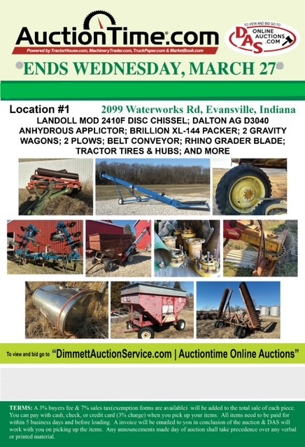 Upcoming Auctions  Dimmett Auction Service